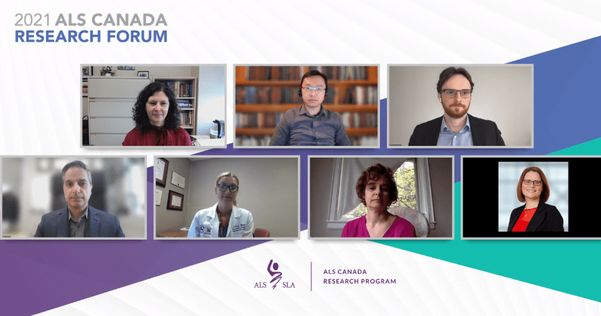 Screenshot of participants in a virtual research forum